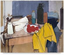 Tissus, jaune, circa 1960