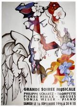 Affiche pour un récital de musique,1995