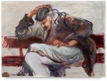 Clochard sur un banc — 1961
