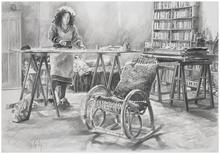 Debout table de couture, fauteuil bascule - 1981