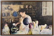 Robe blanche, les bouteilles - circa 1985