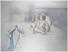 Assis dans le lit - circa 1974