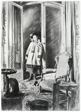 Série Mahler, appuyée à la porte ouverte - 1979