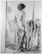 Nu debout avec tunique et ombre - circa 1978