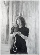 Debout robe noire joue avec ruban - Circa 1979
