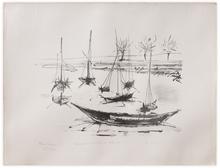 BARQUES ET VOILIERS À PALAVAS — 1959