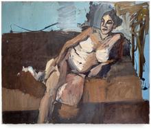 Nu fond bleu, circa 1965