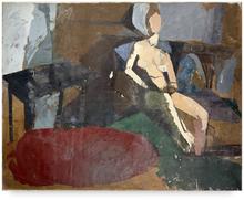Nu table rouge, circa 1980