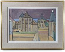 Mairie et église de Chennevières, circa 1942