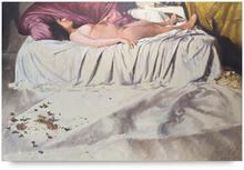 Nu allongé, tête sur pour rose, fleurs séchées - 1980