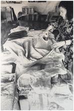 Repasseuse, à l'arrière, le piano - circa 1983