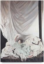 Robe verte, couché draperies, deux bras étendus - 1978