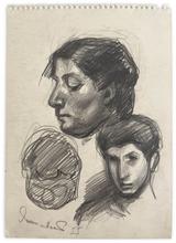 Self-portrait with Mum and Dad, 1955
