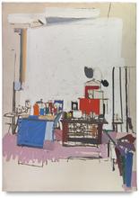 Cartons bleu et rouge, circa 1980