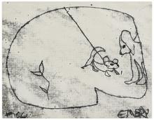 Sans titre (Deux chiens en laisse), 1966