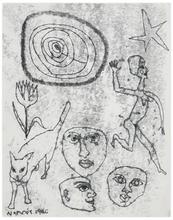 Sans titre (Trois visages, danseuse et chien), 1966