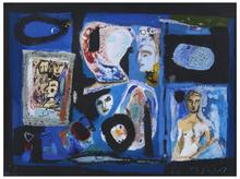 Sans titre (Homme à mi-corp, mosaïque de visages), 1966