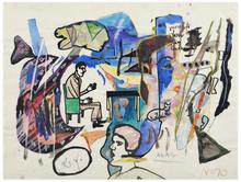Sans titre (Homme assis et femme de profile), 1970