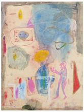 Sans titre (Figures roses debout de profile), 1966