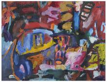 Sans titre (St. Paul Street, immeuble rouge, visage de profil),vers 1975