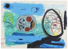 Sans titre (Visage aux joues rouges et moustache), 1966