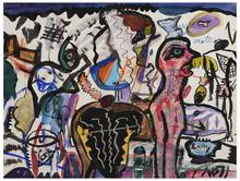 Sans titre (Figure rouge, de profil à droite), 1971