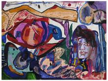 Sans titre (Visage bleu), 1974