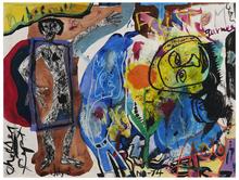 Sans ttire (Nolde Rouault / Homme debout bras tendu), 1974