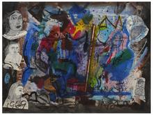 Sans titre (Quatre personnages, collage), 1969
