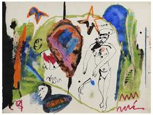 Sans titre (Homme nu debout / USSR-USA), 1969