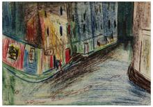 Sans titre (Scène de rue avec passants et voiture), vers 1955-60