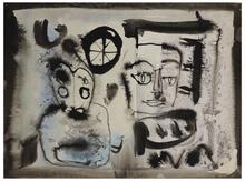 Sans titre (Deux visages et roue), vers 1968-72