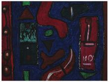 Sans titre (Composition rouge et bleue), 1980