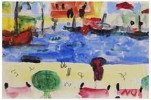 Sans titre (Voiliers en bord de mer), 1969