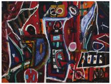 Sans titre (Rayures bleues), 1980