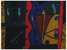 Sans titre (Deux lignes rouges), 1980