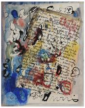Sans titre (Visages et lettre), 1962