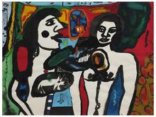 Couple et chien, 1980