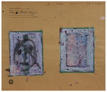 Sans titre (Deux compositions: masque et abstraction), vers 1969-70