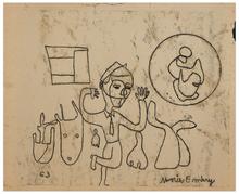 Sans titre (Personnage à cloche-pied), 1963
