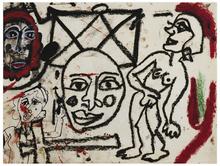 Sans titre (Masque et femme nue penchée), vers 1978