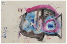 Sans titre (Composition rose et noire), 1966