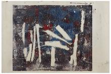 Sans titre (Abstraction bleu et rouge), vers 1955-60
