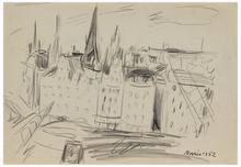 Stockholm, bâtiments en bord de rivière, 1952