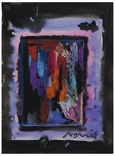 Sans titre (Composition orange, pourpre, noire), vers 1965