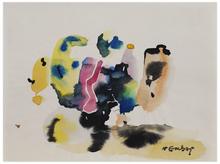 Sans titre (Composition jaune, rouge, noire), vers 1960-65