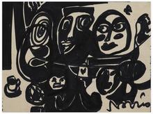 Sans titre (Masques et tasse), vers 1960
