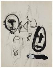Sans titre (Deux masques noirs), 1976 ?