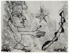 Sans titre (Figure de profil, étoile), 1966