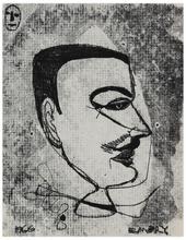 Sans titre (Homme à la moustache de profil), 1966